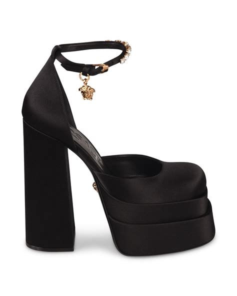 versace block heel
